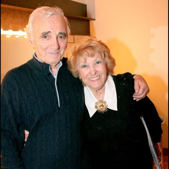 Charles Aznavour et sa soeur Aïda au Palais des Congrès. © RINDOFF-GUIREC / BESTIMAGE