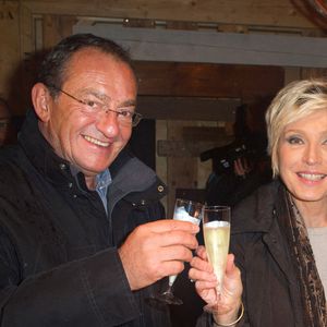 Evelyne Dhéliat et Jean-Pierre Pernaut assistant au lancement de 'Paris Village de Noel' sur les Champs-Elysées à Paris, France, le 20 novembre 2013. Photo by Laurent Zabulon/ABACAPRESS.COM