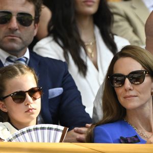 La princesse Charlotte de Galles, Catherine (Kate) Middleton, princesse de Galles - Personnalités à la finale homme du tournoi de tennis de Wimbledon le 13 juillet 2025.

© Chryslène Caillaud / PsnewZ / Bestimage