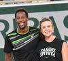 Exclusif - Gaël Monfils et sa femme Elina Svitolina - Benoît Paire, Gaël Monfils, Domingo (Pierre Alexis Bizot) et Zerator (Adrien Nougaret) deux streamers se rencontrent lors d'un match de tennis à Roland Garros, Paris. © Veeren/Bestimage