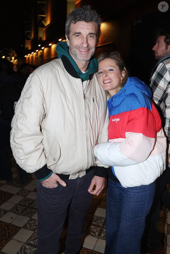 Exclusive - Karin Viard et son mari Manuel Herrero assistent à la Airnadette Demolition Party qui se tient au Trianon à Paris, France, le 9 novembre 2023. Photo by Jerome Dominé/ABACAPRESS.COM
