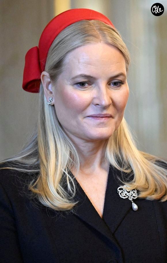 Mette-Marit lors de la visite officielle du roi et de la reine de Belgique à Oslo le 24 mars 2026 Photo by Didier Lebrun / Photonews