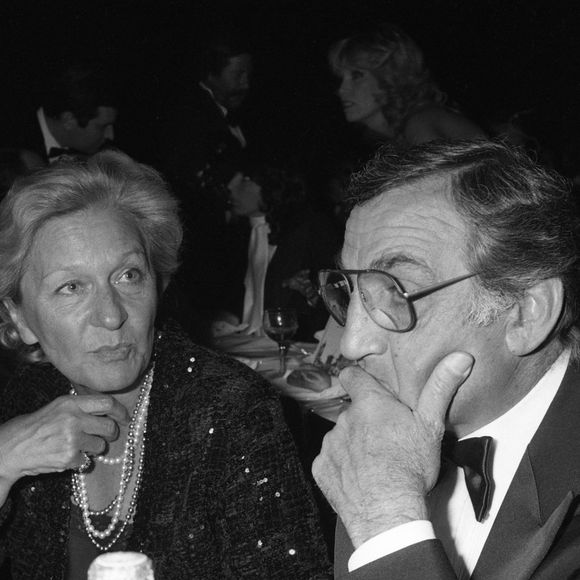 Archives - Lino Ventura et sa femme Odette - Gala de l'Unicef de 1980 ©JEAN-CLAUDE WOESTELANDT / BESTIMAGE
