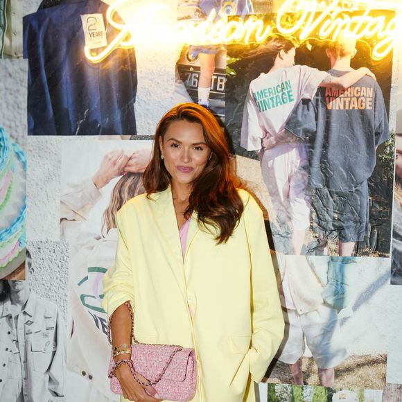 Diane Leyre lors de la soirée des 20 ans de la marque American Vintage à Paris le 29 avril 2025.

© Anne-Sophie Guebey / Bestimage