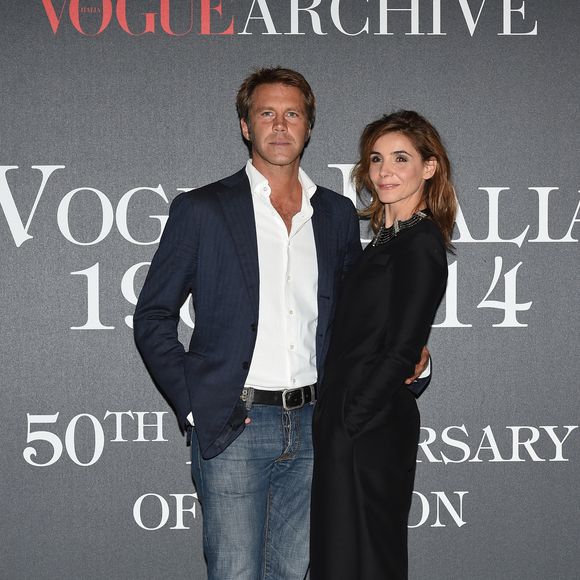 Le prince Emmanuel Philibert de Savoie et Clotilde Courau (princesse de Savoie) - Photocall de la soirée "Vogue 50 Archive" à Milan. Le 21 septembre 2014.  © Max Montingelli/SGP/Bestimage