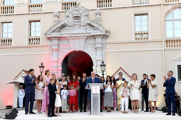 Célébration des 20 ans de règne d'Albert II de Monaco sur la place du Palais à Monaco, le 19 juillet 2025. 

Photo : Bruno Bebert / Bestimage