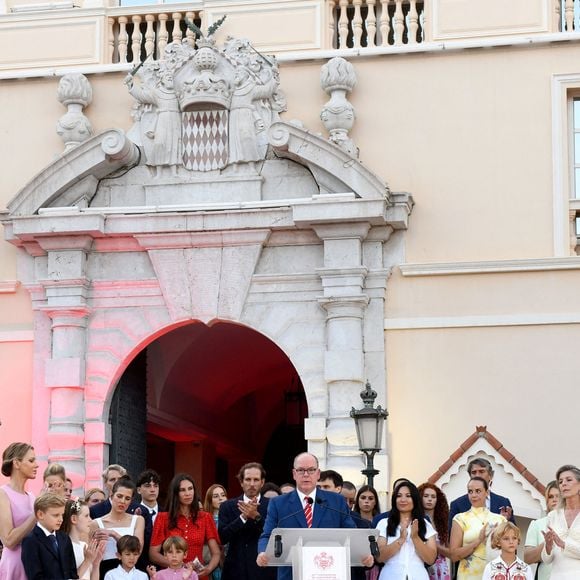 Célébration des 20 ans de règne d'Albert II de Monaco sur la place du Palais à Monaco, le 19 juillet 2025. 

Photo : Bruno Bebert / Bestimage