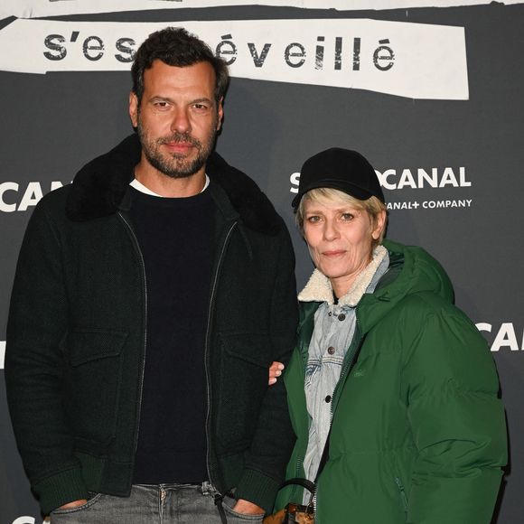 Laurent Lafitte et Marina Foïs - Avant-première de la serie "La Nuit où Laurier Gaudreault s'est réveillé" à la Cinémathèque Française à Paris le 17 janvier 2023. © Coadic Guirec/Bestimage