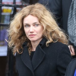 Marine Delterme - Sorties de la cérémonie religieuse à la mémoire de Jacques Chancel, en l'église Saint-Germain-des-Prés, à Paris, le 6 janvier 2015. Photo : JACOVIDES-MOREAU / BESTIMAGE