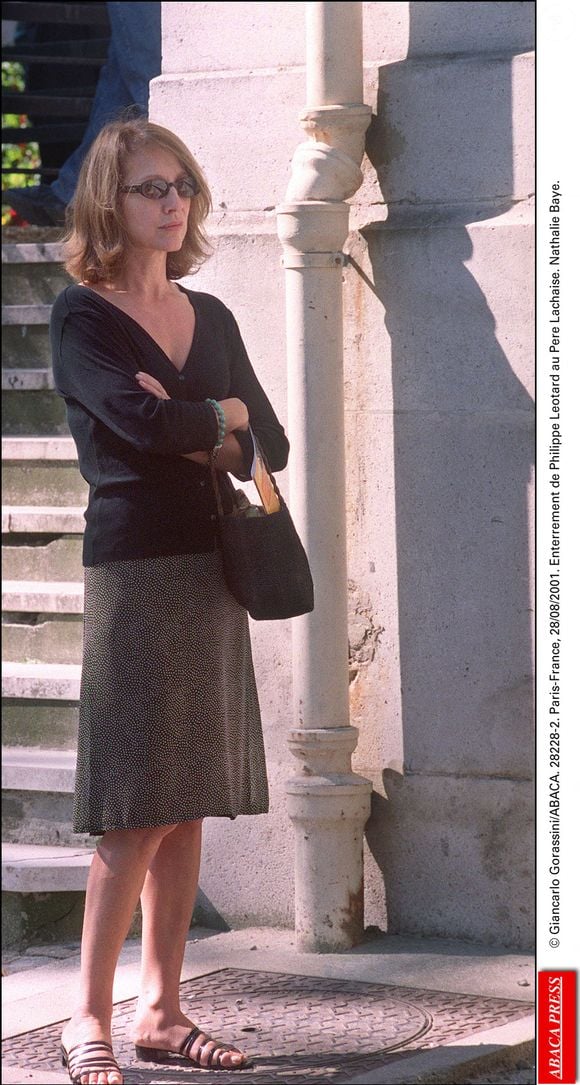 Enterrement de Philippe Léotard au Père Lachaise, avec Nathalie Baye le 28 août 2001 © Giancarlo Gorassini/ABACA