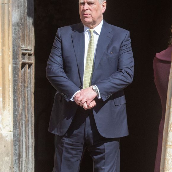 Le prince Andrew assiste à la messe de Pâques de la famille royale dans la chapelle Saint George de Windsor dans le Berkshire, le 20 avril 2025 
 Zuma Press / Bestimage