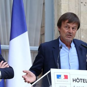 Passation de pouvoir entre le ministre de la Transition Ecologique et Solidaire, Nicolas Hulot et son successeur François de Rugy, au ministère de l'Ecologie, hôtel de Roquelaure, à Paris, le 4 septembre 2018. © Stéphane Lemouton / Bestimage
