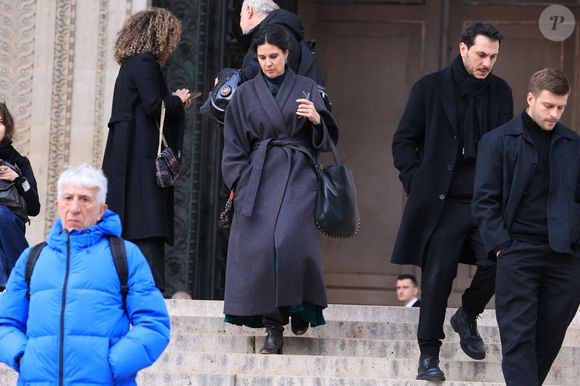 Apolline de Malherbe après la cérémonie funéraire de Rolland Courbis à l'église de la Madeleine à Paris, France, le 14 janvier 2026. Rolland Courbis, ancien footballeur français, entraîneur et commentateur médiatique au franc-parler, est décédé à l'âge de 72 ans. Photo par Jerome Domine/ABACAPRESS.COM