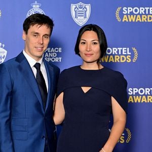 Louis et Marie Ducruet durant le photocall des Sportel Awards 2025 au Grimaldi Forum à Monaco, le 20 octobre 2025. © Bruno Bebert/Bestimage