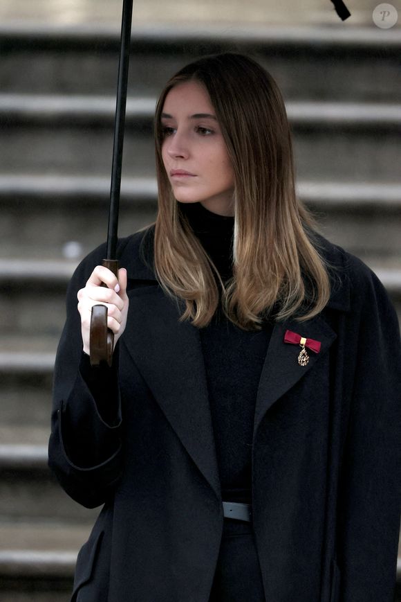 La princesse Vittoria de Savoie quitte les funérailles de S.A.R. Vittorio Emanuele de Savoie à la cathédrale Saint-Jean-Baptiste de Turin, Italie, le 10 février 2024. Photo by Marco Piovanotto/ABACAPRESS.COM