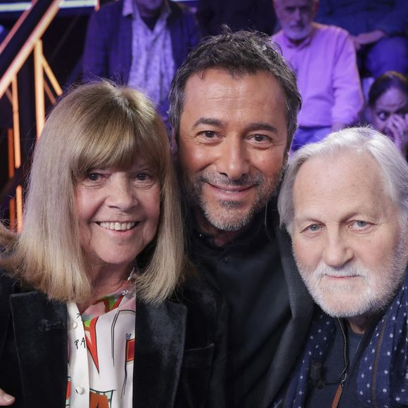 Exclusif - Chantal Goya, Bernard Montiel, Jean-Jacques Debout sur le plateau de l’enregistrement de l’émission « Face à Hanouna » présentée par C.Hanouna  et diffusée sur C8 le 27 avril 2024, à Paris, France, le 25 avril 2024. © Jack Tribeca / Bestimage