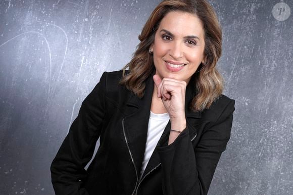 Sonia Mabrouk pose lors de l'enregistrement de l'émission "Chez Jordan de Luxe" à Paris le 16 octobre 2024. © Cédric Perrin/Bestimage