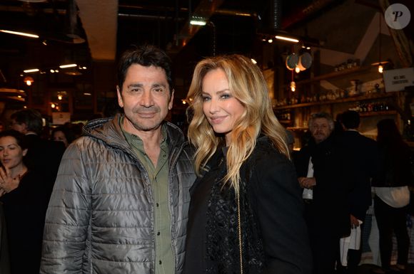 Exclusif - Adriana Karembeu avec son mari Aram Ohanian - Inauguration du restaurant Rural by M. Veyrat au Palais des Congrès à Paris, France, le 25 avril 2017. M. Veyrat s'associe à B. Patou (Bus Palladium, Victoria 1836, l'Arc Paris, Manko) pour ouvrir Rural, une cantine-bistrot champêtre qui mettra la nature et les produits bio à l'honneur: terrines et cocottes de saison, buffet de desserts maison au billot. © Rachid Bellak/Bestimage