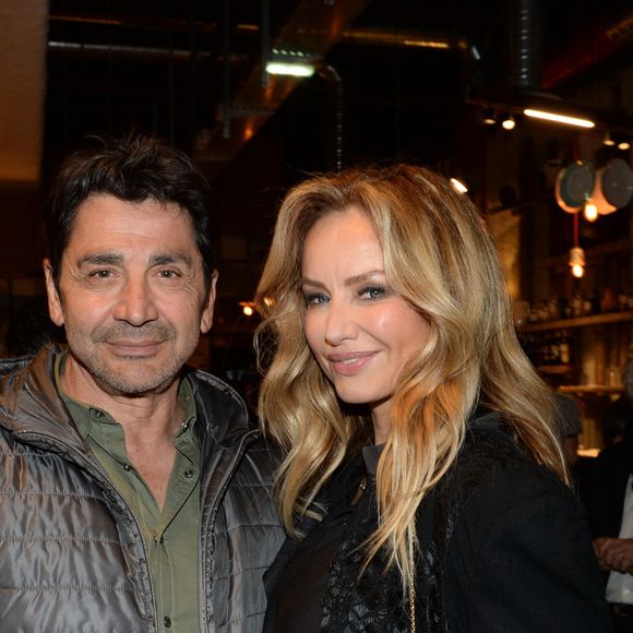 Exclusif - Adriana Karembeu avec son mari Aram Ohanian - Inauguration du restaurant Rural by M. Veyrat au Palais des Congrès à Paris, France, le 25 avril 2017. M. Veyrat s'associe à B. Patou (Bus Palladium, Victoria 1836, l'Arc Paris, Manko) pour ouvrir Rural, une cantine-bistrot champêtre qui mettra la nature et les produits bio à l'honneur: terrines et cocottes de saison, buffet de desserts maison au billot. © Rachid Bellak/Bestimage