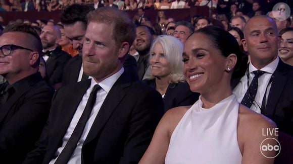 Le prince Harry, duc de Sussex et Meghan Markle, duchesse de Sussex, lors de la cérémonie des "ESPY Awards 2024" à Los Angeles, le 11 juillet 2024. Backgrid UK/ Bestimage