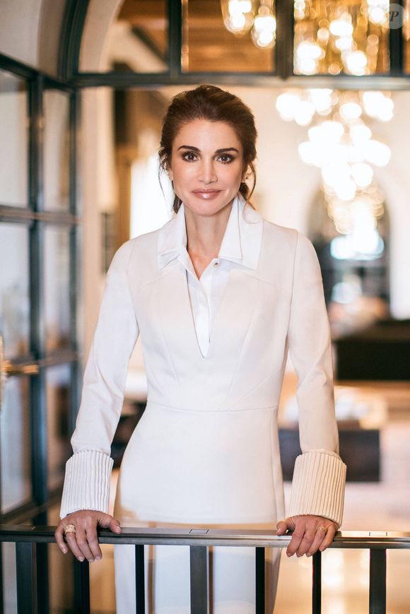 Photos officielles de la reine Rania de Jordanie. Le 4 octobre 2022. © Dana Press / Bestimage
