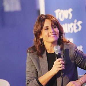 Faustine Bollaert lors de la journée nationale de la lutte contre le harcèlement à l’école au lycée Pierre-Gilles de Gennes - ENCPB à Paris, France, le 7 novembre 2023. © Jonathan Rebboah/Panoramic/Bestimage