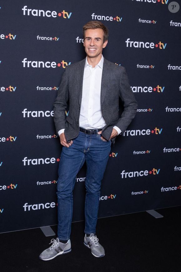 Jean-Baptiste Marteau assiste à la conférence de presse du Téléthon 2023 à France Télévision le 24 octobre 2024 à Paris, France. PhotoNasser Berzane/ABACAPRESS.COM