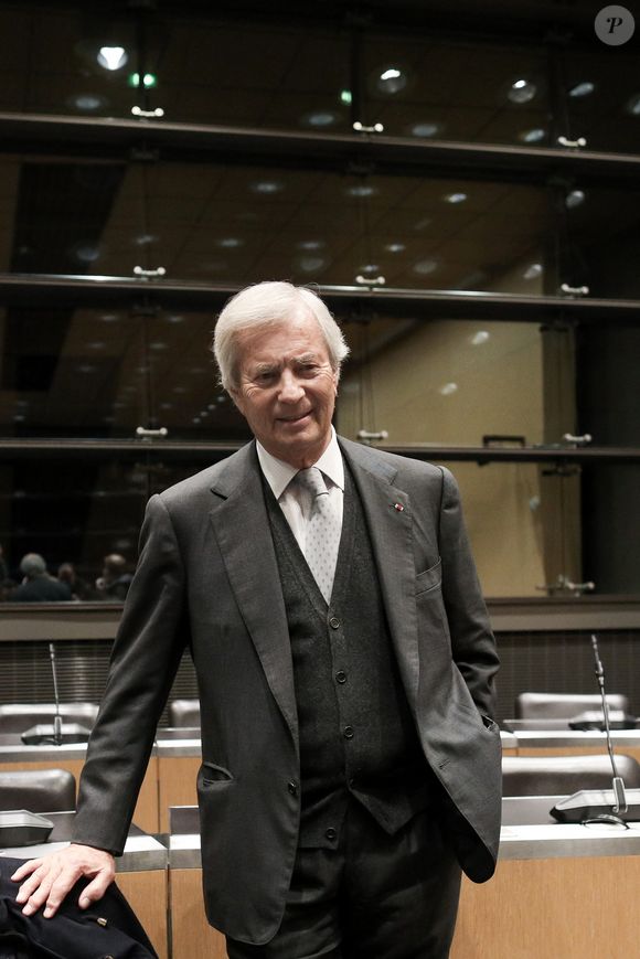 Vincent Bolloré, Président du conseil de surveillance de Vivendi, lors d'une audition devant la commission d'enquête parlementaire sur les procédures d'autorisation des services nationaux de télévision à l'Assemblée nationale, à Paris, le 13 mars 2024.
© Stéphane Lemouton / Bestimage