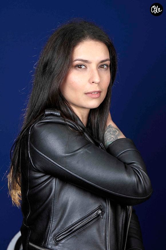 Lucie Bernardoni lors d'une séance photo à Paris, en France, le 3 février 2022. Photo : VIM/ABACAPRESS.COM