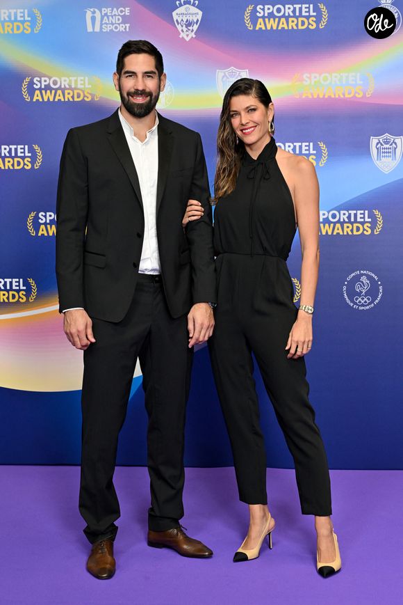 Nikola Karabatic et sa femme Géraldine Pillet au photocall de la soirée des Sportel Awards 2024 au Grimaldi Forum à Monaco, le 28 octobre 2024. 

© Bruno Bebert/Bestimage