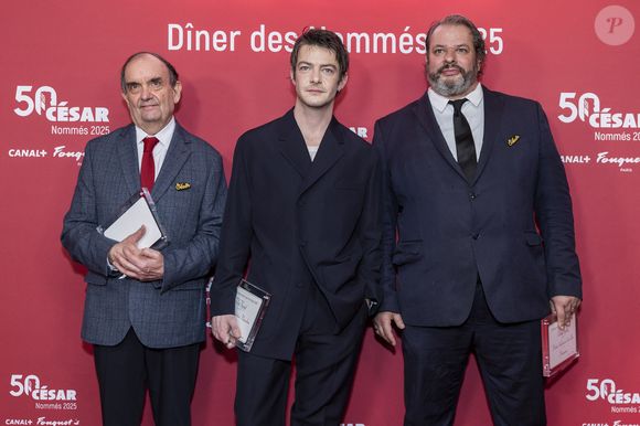 Jacques Develay, Felix Kysyl, David Ayala - Photocall du dîner des nommés 2025 pour la cérémonie des Cesar au Fouquet's à Paris le 10 février 2025 © Olivier Borde /Bestimage