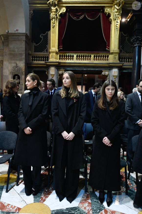 La princesse Clotilde Courau de Savoie, La princesse Vittoria de Savoie, La princesse Luisa de Savoie - La cérémonie funéraire de Victor Emmanuel de Savoie, fils du dernier roi d'Italie, en la cathédrale Saint-Jean-Baptiste de Turin, le 10 février 2024. SGP / BESTIMAGE