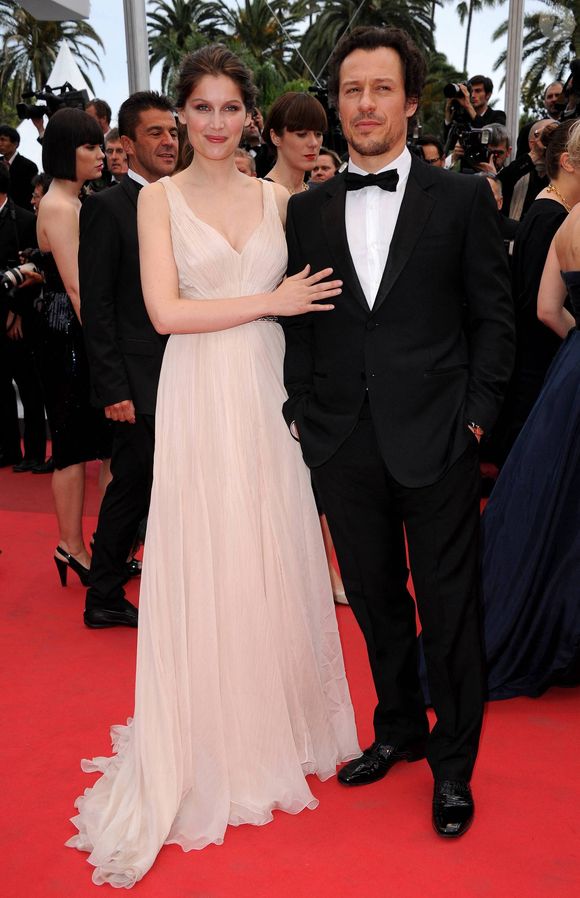 Laetitia Casta et Stefano Accorsi arrivent pour la projection du film 'La Conquête' présenté hors compétition dans le cadre du 64ème Festival International du Film de Cannes, au Palais des Festivals à Cannes, dans le sud de la France, le 18 mai 2011. Photo Hahn-Nebinger-Genin/Abaca