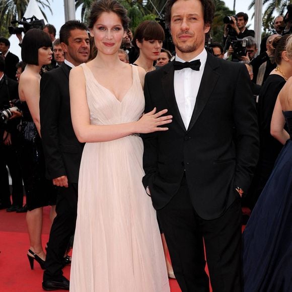 Laetitia Casta et Stefano Accorsi arrivent pour la projection du film 'La Conquête' présenté hors compétition dans le cadre du 64ème Festival International du Film de Cannes, au Palais des Festivals à Cannes, dans le sud de la France, le 18 mai 2011. Photo Hahn-Nebinger-Genin/Abaca