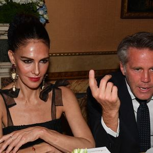 Emmanuel-Philibert de Savoie et Adriana Abascal au dîner de gala. Rome, Palazzo Ruspoli Dîner de gala pour le concert d'Omar Harfouch au Parlement italien. Italie, Rome le 29 avril 2025. Photo par IPA/ABACAPRESS.COM