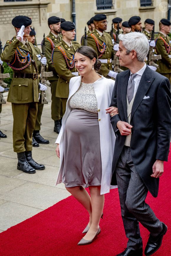 S.A.R. la pincesse Alexandra et Nicolas Bagory - Cérémonie d'abdication du grand-duc H.de Luxembourg au palais grand-ducal de Luxembourg, le 3 octobre 2025. 
© Dana Press / Bestimage