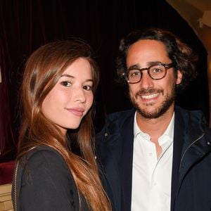 Thomas Hollande et sa compagne Emilie Broussouloux à la générale de la pièce "La Vraie Vie" au théâtre Edouard 7 à Paris, le 18 septembre 2017.
© Guirec Coadic/Bestimage