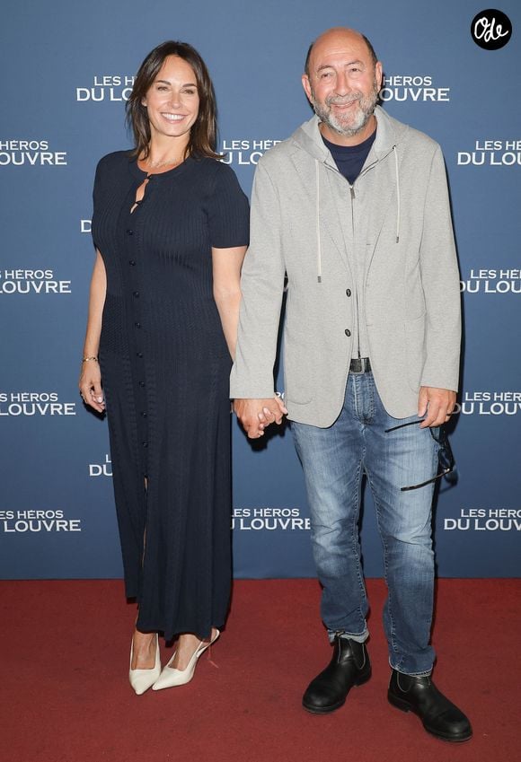 Kad Merad et sa femme Julia Vignali - Avant-première du film "Les héros du louvre" au cinema L'Arlequin à Paris le 1er septembre 2026. © Coadic Guirec/Bestimage