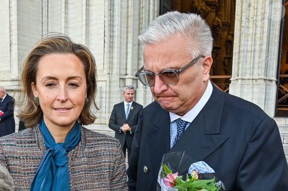 La famille royale de Belgique présente au Te Deum à l'occasion de la Fête du roi dans la cathédrale Saints-Michel-et-Gudule de Bruxelles, Belgique, le 15 novembre 2022. © Philip Reynaers/PhotoNews/Bestimage