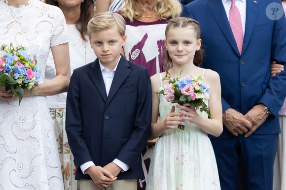 Prince Jacques (Le prince Jacques de Monaco, marquis des Baux) et S.A.S. La princesse Gabriella (La princesse Gabriella de Monaco, comtesse de Carladès) assiste au traditionnel « Pique-nique des Monégasques » (U Cavagnetu) au Parc Princesse Antoinette, à Monaco. © Claudia Albuquerque/Bestimage