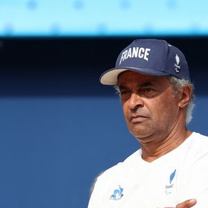 Yannick Noah, coach de l'équipe de France paralympique de tennis fauteuil lors de la rencontre de tennis fauteuil entre S.Houdet et M.delaPuente en quart de finale des jeux paralympiques Paris 2024 le 4 septembre 2024. © Dominique Jacovides / Bestimage