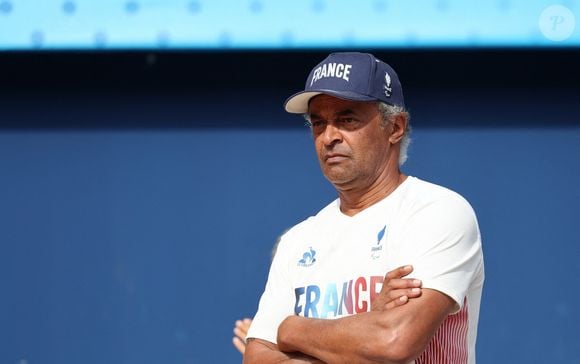 Yannick Noah, coach de l'équipe de France paralympique de tennis fauteuil lors de la rencontre de tennis fauteuil entre S.Houdet et M.delaPuente en quart de finale des jeux paralympiques Paris 2024 le 4 septembre 2024. © Dominique Jacovides / Bestimage