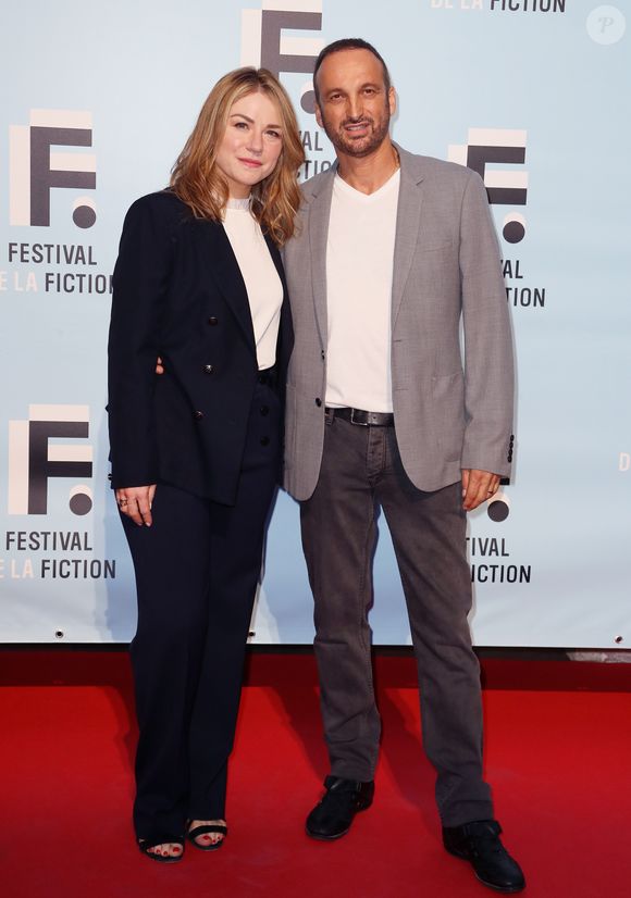 Emilie Dequenne et son mari Michel Ferracci participent à la soirée d'ouverture du premier jour de la 21ème Festival de la Fiction de La Rochelle, France, le 11 septembre 2019. © Patrick Bernard/Bestimage