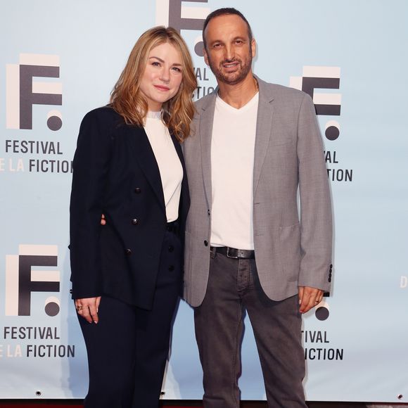Emilie Dequenne et son mari Michel Ferracci participent à la soirée d'ouverture du premier jour de la 21ème Festival de la Fiction de La Rochelle, France, le 11 septembre 2019. © Patrick Bernard/Bestimage