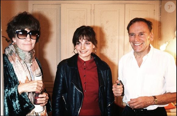 Rétro - Nadine, Marie et Jean-Louis tritignant en 1987 © Bertrand Rindoff Petroff Bestimage