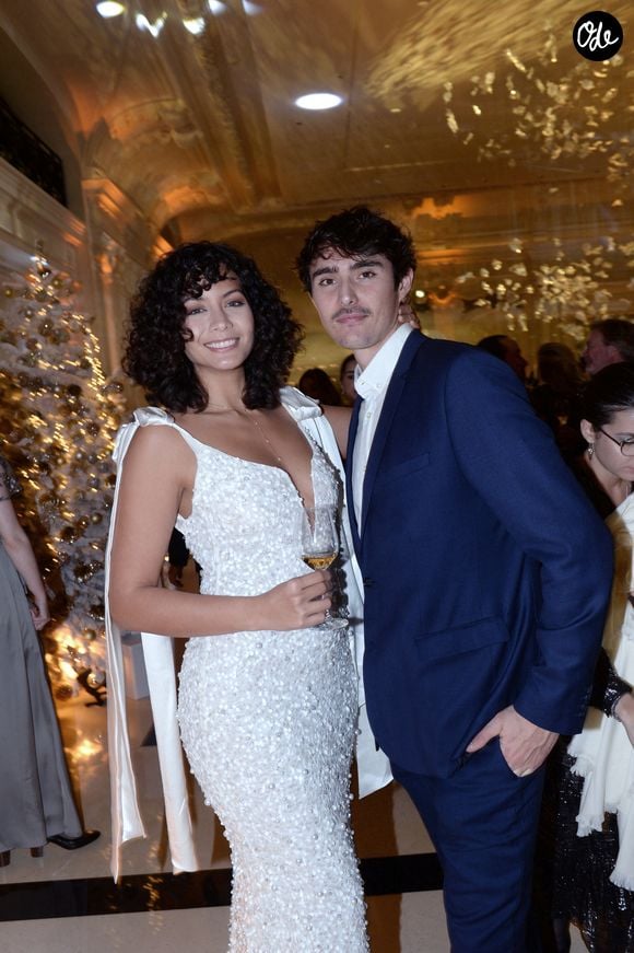 Vaimalama Chaves (Miss France 2019) et  Nicolas Fleury - L’hôtel The Peninsula Paris présente son univers féérique pour Noël le 30 novembre 2023 © Rachid Bellak / Bestimage