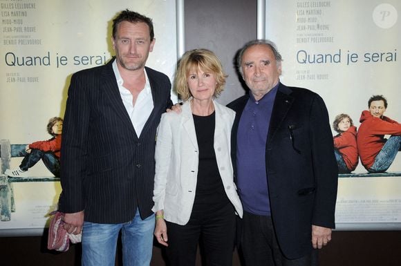 Jean-Paul Rouve, Miou-Miou et Claude Brasseur assistant à la première de Quand Je Serai Petit tenue au Cinéma des Cineastes à Paris, France le 4 juin 2012. Photo Nicolas Briquet/ABACAPRESS.COM