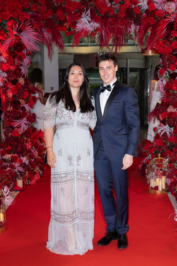 Louis Ducruet et sa femme Marie lors de la soirée de gala du Grand Prix de Formule 1 de Monaco à la salle des étoiles au Monte-Carlo Sporting à Monaco le 25 mai 2025. © Olivier Huitel / Crystal / Bestimage