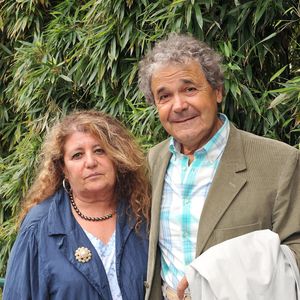 Pierre Perret et sa femme Rebecca à Roland-Garros en 2008. © JLPPA / Bestimage