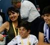 En effet, il porte désormais son prénom au dos de son maillot et pas son nom de famille

La femme Zinédine Zidane, Véronique et ses enfants Elyaz et Théo - Le Real Madrid de Zinédine Zidane remporte la Ligue des champions aux tirs au buts face à l'Atlético de Madrid, (1-1 après prolongations, 5-3 aux t.a.b.) à Milan le 28 mai 2016.
Crédit : GTRES / BESTIMAGE